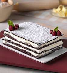 Milhojas de chocolate y nata