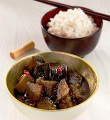 Berenjenas con salsa de miso