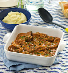 Ternera al ron con setas