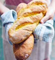 Curry-Zwiebel-Baguette