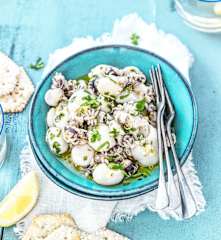 Seiches marinées à l'huile d'olive et au citron