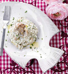 Risoto de amêijoas