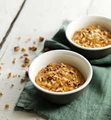 Baba de camelo e avelãs