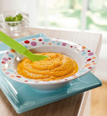 Pappa con carote patate e carne (5-6 mesi)