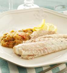 Corvina con ratatouille