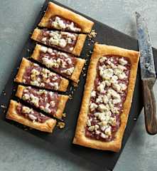 Tarta de cebolla caramelizada con queso de cabra