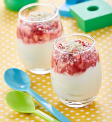 Vasos de yogur de coco