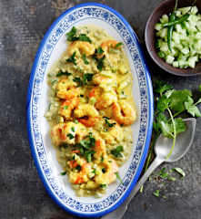 Curry de crevettes à la citronnelle