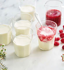 Panacotas de iogurte grego