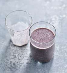 Smoothie de mirtilo e aveia