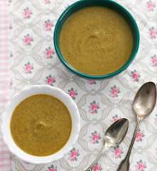 Creme de feijão encarnado e nabiças