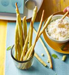 Gressins à la roquette et au parmesan