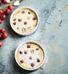 Raspberry mini clafoutis