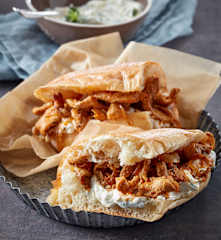Quick gyros with tzatziki