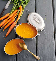 Sopa fria de cenoura e gengibre