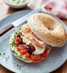 Bagels mit Spinat-Frischkäse-Creme