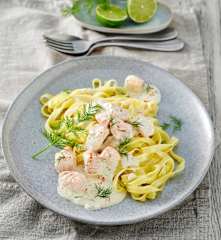 Lachs-Sauce zu Nudeln