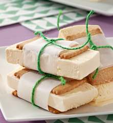 Sándwich de helado mantecado de vainilla