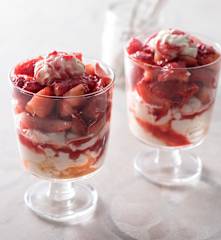 Trifle de fresas con mascarpone