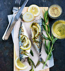 Papillotes de maquereau à la moutarde