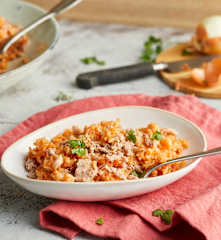 Riz à la sauce tomate et au thon