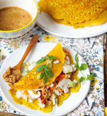 Crêpes garnies au lait de coco