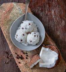 Sorbet noix de coco et chocolat