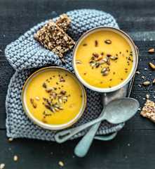 Velouté de patate douce au coing