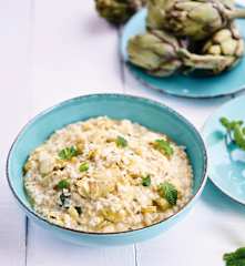 Risoto de alcachofra