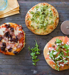 Pizza Dough with a Trio of Toppings