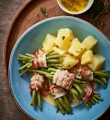Green Bean Bundles, Potatoes and Thyme Butter