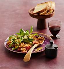 Feldsalat mit Linsen