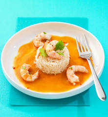 Langoustines à la vapeur de gingembre