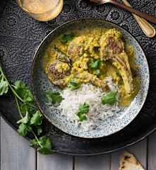 Bárányborda szeletek curryvel