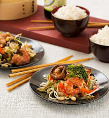 Chop suey aux gambas