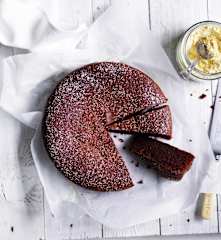 Simple chocolate hazelnut cake