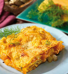 Lasagne con castagne, zucca e finocchietto selvatico