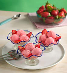 Helado de fresa y yogur