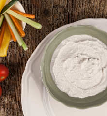 Dip de nueces macadamia crudivegano