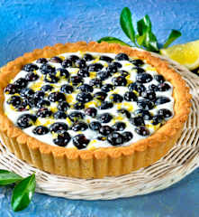 Crostata di ricotta e mirtilli