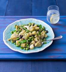 Artichoke and bean ragout