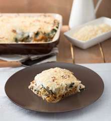 Lasaña de soja a la florentina