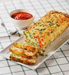 Pudin de guisantes y zanahorias