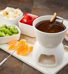 Fondue de chocolate a la naranja