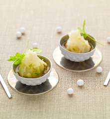 Amuse bouche : ravioles de Saint-Jacques acidulées