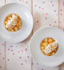 Crumble aux poires et crème à la ricotta