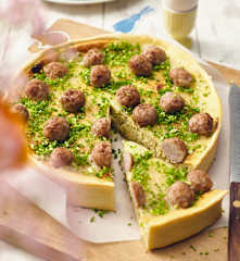 Herzhafter Käsekuchen mit Brät