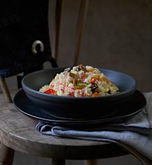 Risoto de legumes assados