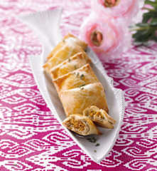 Almofadinhas de soja e caril