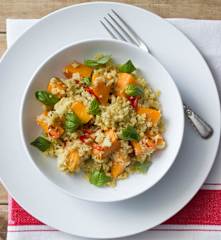 Risotto de quinoa con calabaza asada